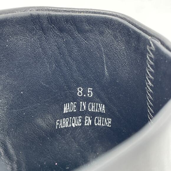 Jeffrey Campbell Women's Square Toe Black Leather Block Heel Mules Size 8.5 - Picture 8 of 13